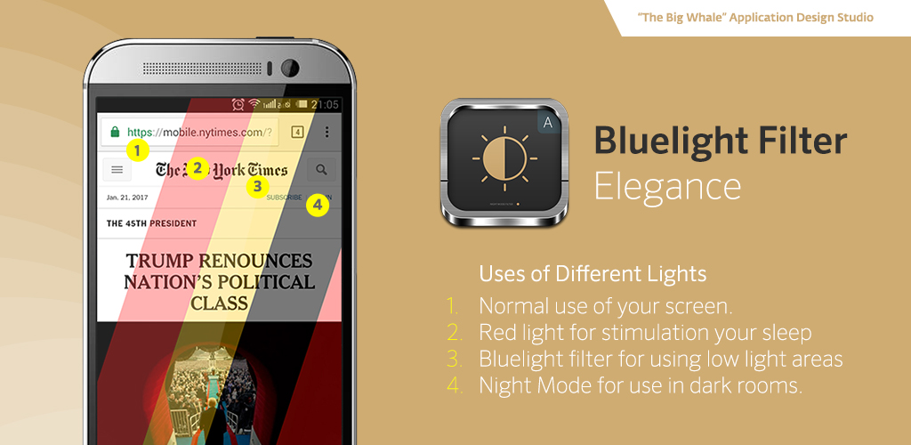 Bluelight filter elegance pro andorid night mode app
