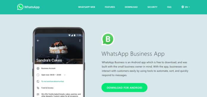 whatsapp business app download