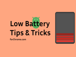 forchrome low battery tips and tricks